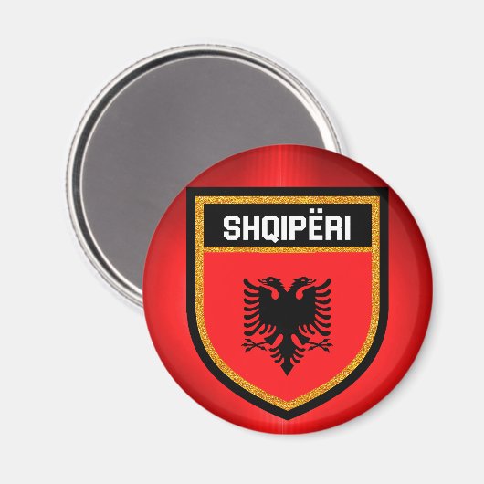 Flagge Albaniens Magnet (Vorderseite/Rückseite)