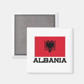 Flagge Albaniens Magnet (Vorderseite/Rückseite)