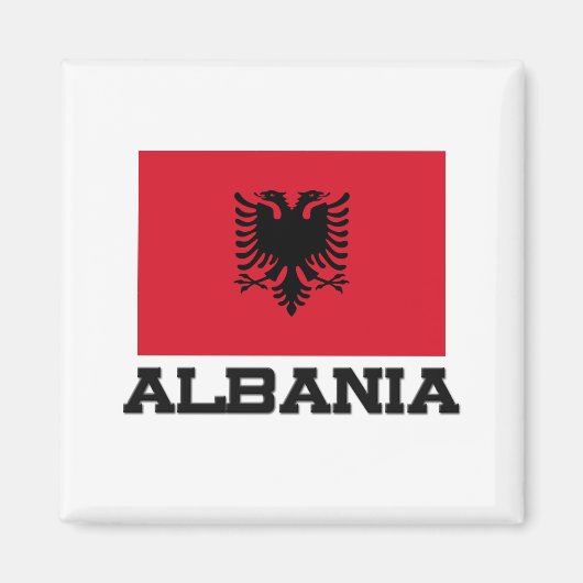 Flagge Albaniens Magnet (Vorne)