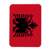 Flagge Albaniens Magnet (Vertikal)
