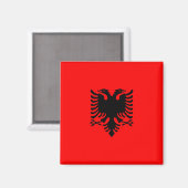 Flagge Albaniens Magnet (Vorderseite/Rückseite)