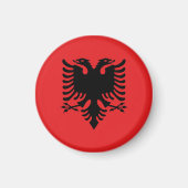 Flagge Albaniens Magnet (Vorne)