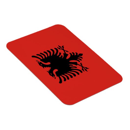 Flagge Albaniens Magnet (Rechte Seite)