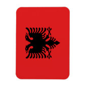 Flagge Albaniens Magnet (Vertikal)