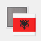 Flagge Albaniens Magnet (Vorderseite/Rückseite)