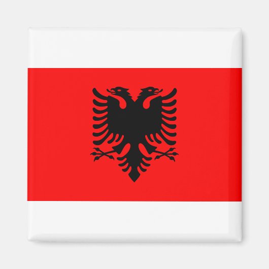 Flagge Albaniens Magnet (Vorne)