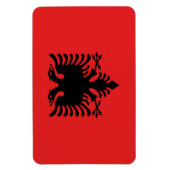 Flagge Albaniens Magnet (Vertikal)