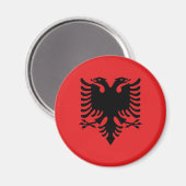 Flagge Albaniens Magnet (Vorderseite/Rückseite)