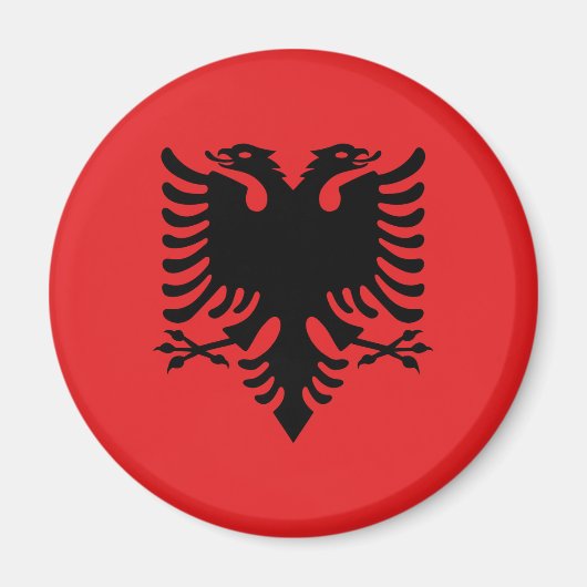 Flagge Albaniens Magnet (Vorne)