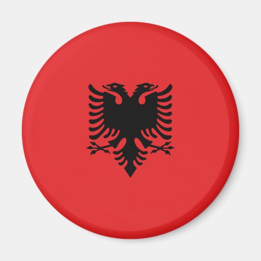 Flagge Albaniens Magnet (Vorne)