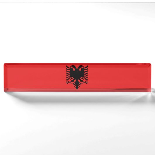 Flagge Albaniens Namensplakette (Vorderseite)