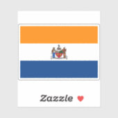 Flagge Albaniens, New York Aufkleber (Blatt)