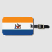 Flagge Albaniens, New York Gepäckanhänger (Vorderseite (Horizontal))