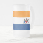 Flagge Albaniens, New York Mattglas Bierglas (VorderseiteRechts)