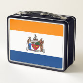 Flagge Albaniens, New York Metall Brotdose (Rückseite)