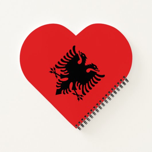 Flagge Albaniens Notizblock (Rückseite)