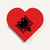 Flagge Albaniens Notizblock (Vorderseite)