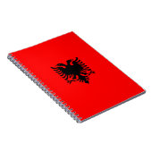 Flagge Albaniens Notizblock (Rechte Seite)