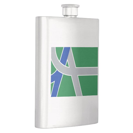 Flagge Albaniens, Oregon Flachmann (Rechts)