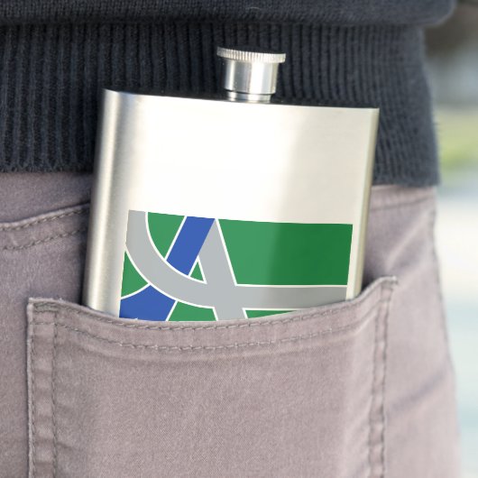 Flagge Albaniens, Oregon Flachmann (Beispiel)