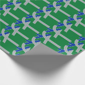 Flagge Albaniens, Oregon Geschenkpapier (Ecke)