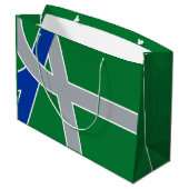 Flagge Albaniens, Oregon Große Geschenktüte (Rückseite Schrägansicht)