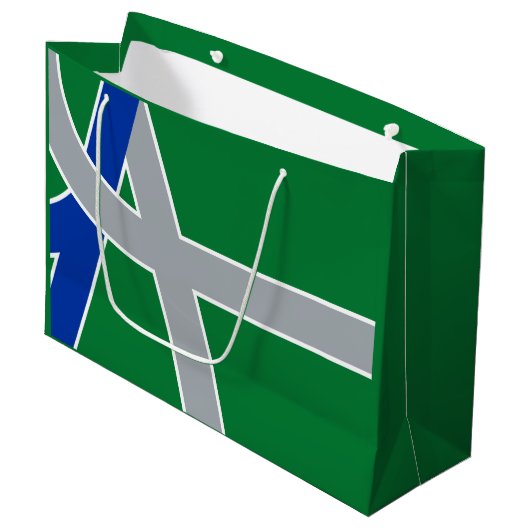 Flagge Albaniens, Oregon Große Geschenktüte (Vorderseite Schrägansicht)