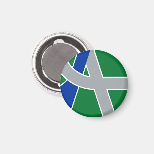 Flagge Albaniens, Oregon Magnet (Vorderseite/Rückseite)