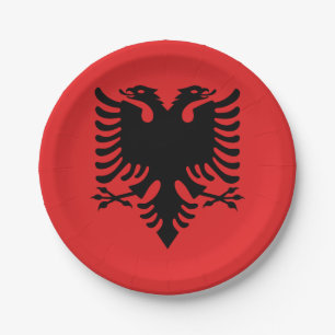 Flagge Albaniens Pappteller