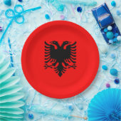 Flagge Albaniens Pappteller (Party)