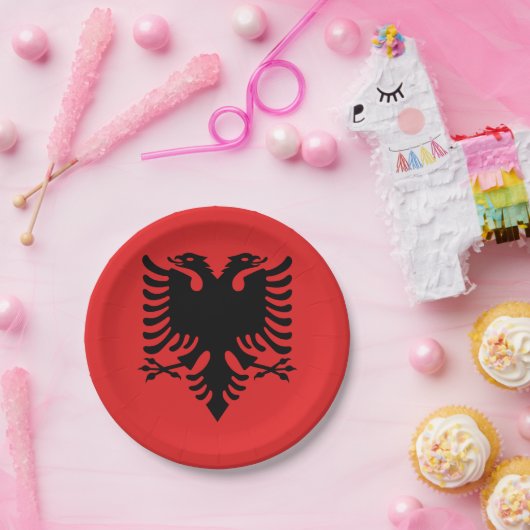 Flagge Albaniens Pappteller (Party)
