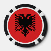 Flagge Albaniens Pokerchips (Rückseite)