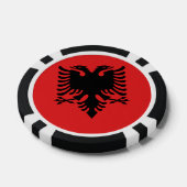 Flagge Albaniens Pokerchips (Einzeln)