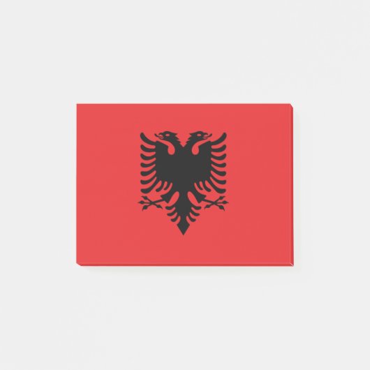 Flagge Albaniens Post-it Klebezettel (Vorderseite)