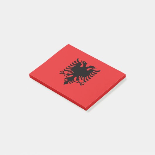 Flagge Albaniens Post-it Klebezettel (angewinkelt)