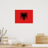 Flagge Albaniens Poster (Küche)