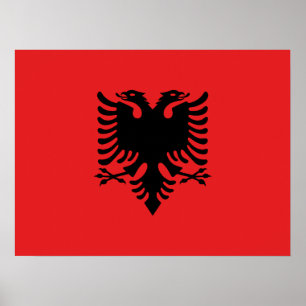 Flagge Albaniens Poster