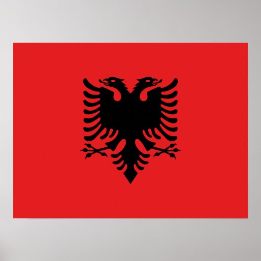 Flagge Albaniens Poster (Vorne)