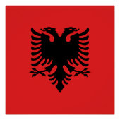 Flagge Albaniens Poster (Vorderseite)