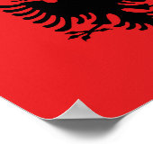 Flagge Albaniens Poster (Ecke)