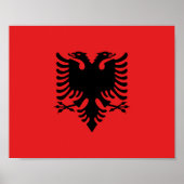 Flagge Albaniens Poster (Vorne)