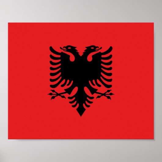 Flagge Albaniens Poster (Vorne)