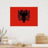 Flagge Albaniens Poster (Küche)