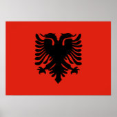 Flagge Albaniens Poster (Vorne)