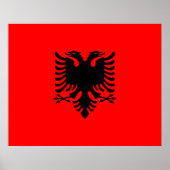 Flagge Albaniens Poster (Vorne)