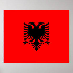 Flagge Albaniens Poster