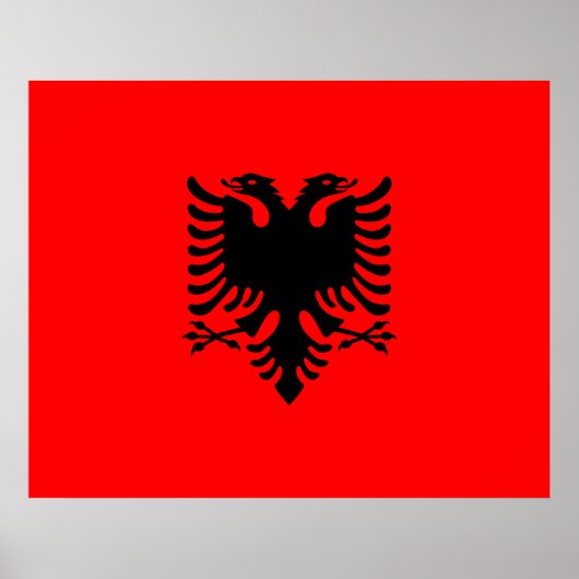Flagge Albaniens Poster (Vorne)