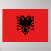 Flagge Albaniens Poster (Vorne)