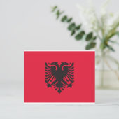 Flagge Albaniens Postkarte (Stehend Vorderseite)
