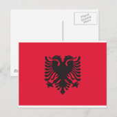 Flagge Albaniens Postkarte (Vorne/Hinten)